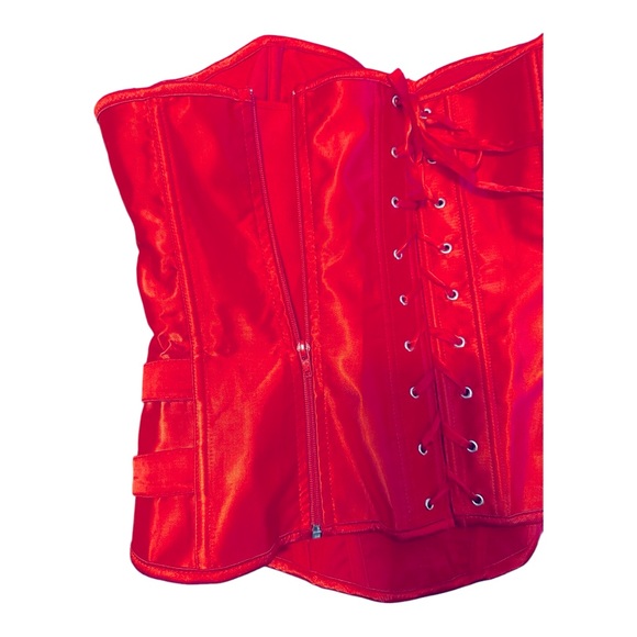 Shirley of Hollywood lace up or zip up red corset - Picture 7 of 8